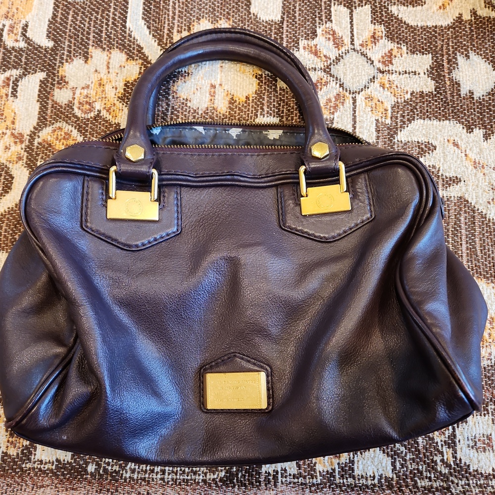 Marc By Marc Jacobs Leather bag purse Satchel plum color